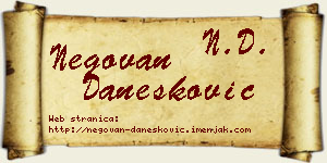 Negovan Danesković vizit kartica